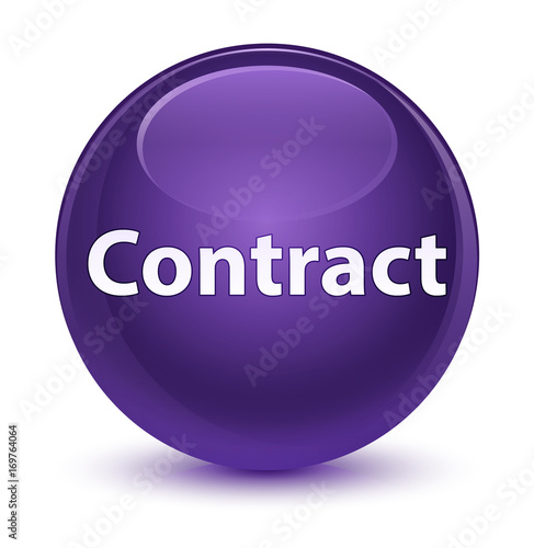 Contract glassy purple round button