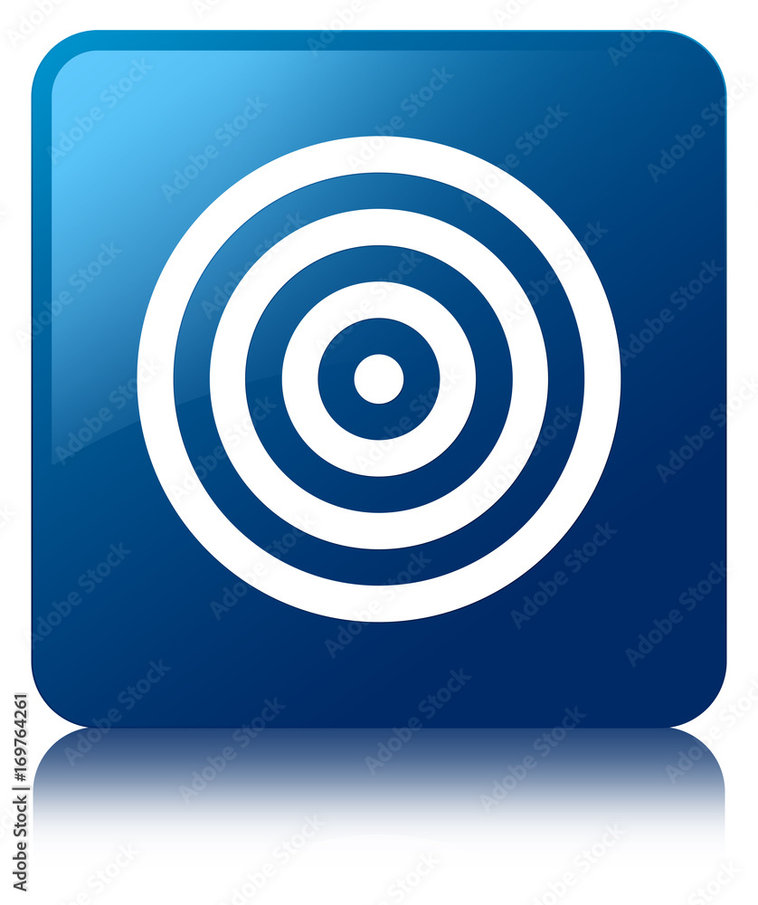 Target icon blue square button Target icon blue square button