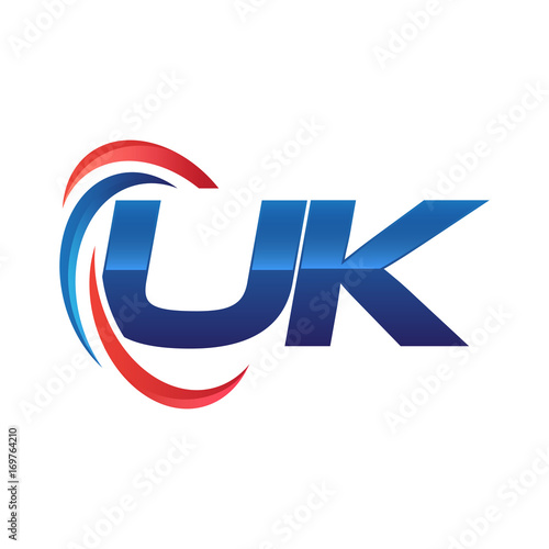 Free Download initial letter logo swoosh red blue - GFXLoad