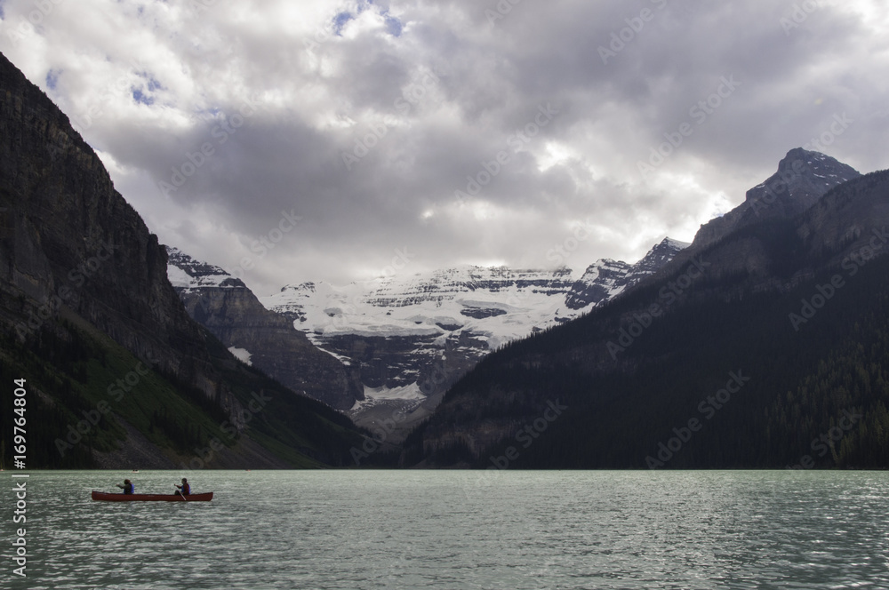 rowboat on Lake Louise Alberta Canada rowboat on Lake Louise Alberta Canada