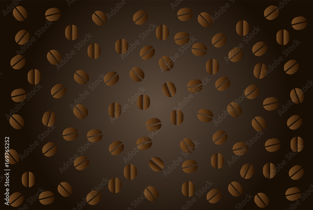 cofffee bean pattern vector background