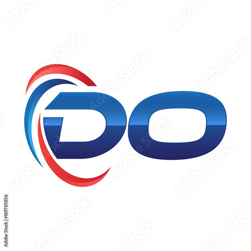 Free Download initial letter logo swoosh red blue - GFXLoad
