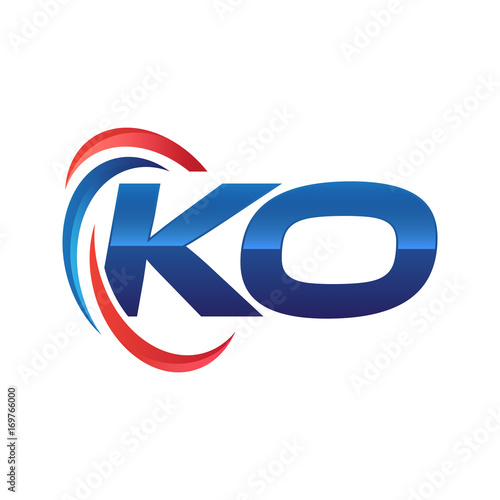 Free Download initial letter logo swoosh red blue - GFXLoad