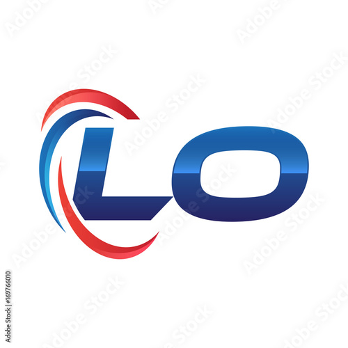 Free Download initial letter logo swoosh red blue - GFXLoad