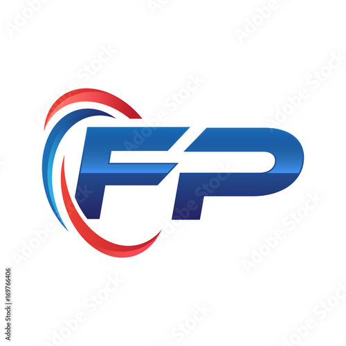 Free Download initial letter logo swoosh red blue - GFXLoad