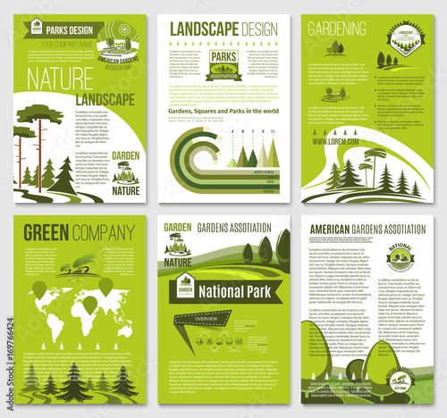 Vector brochure for green nature eco company