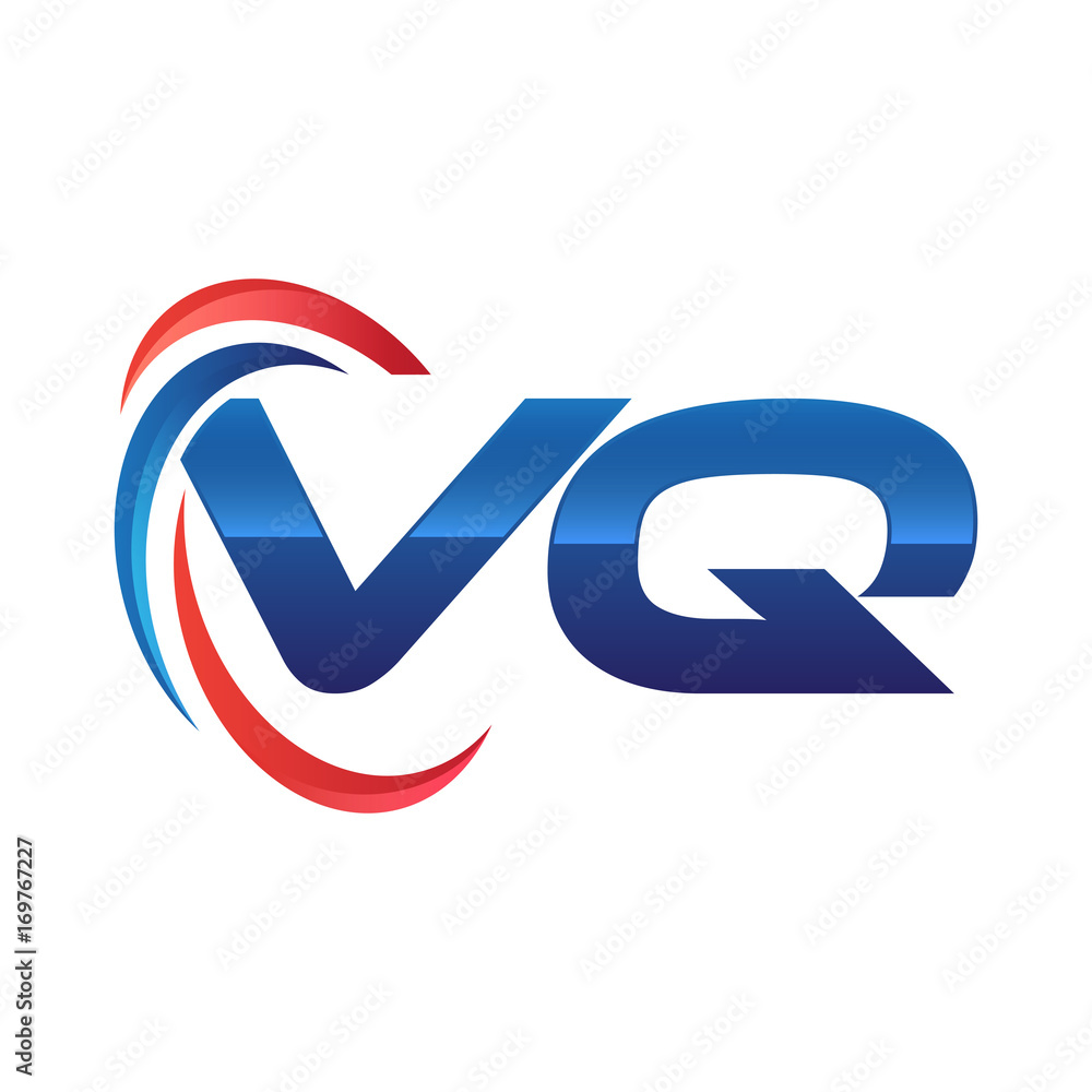 initial letter logo swoosh red blue initial letter logo swoosh red blue