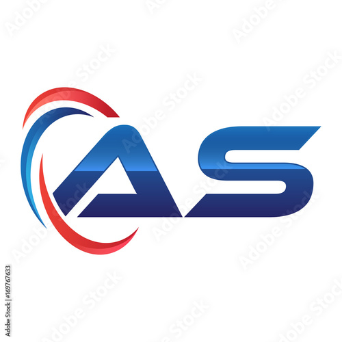 Free Download initial letter logo swoosh red blue - GFXLoad
