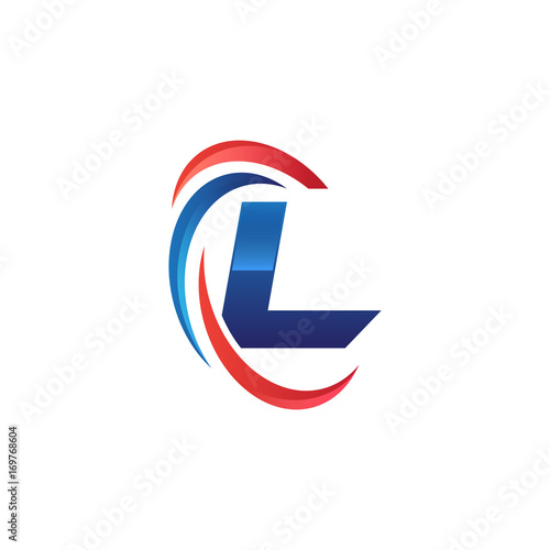 initial letter logo swoosh red blue Free Download initial letter logo swoosh red blue - GFXLoad