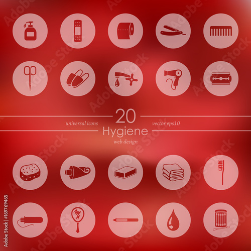 Set of hygiene icons