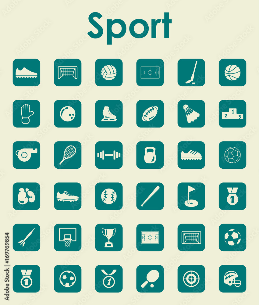 Set of sport simple icons Set of sport simple icons