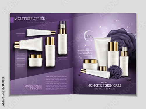 Skin care magazine template