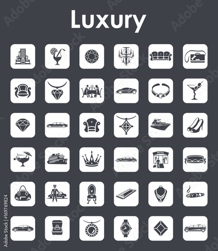 Set of luxury simple icons