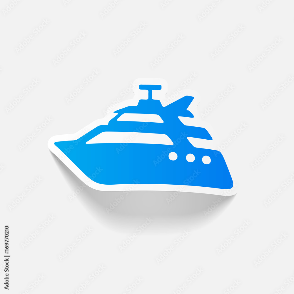 realistic design element: yacht realistic design element: yacht