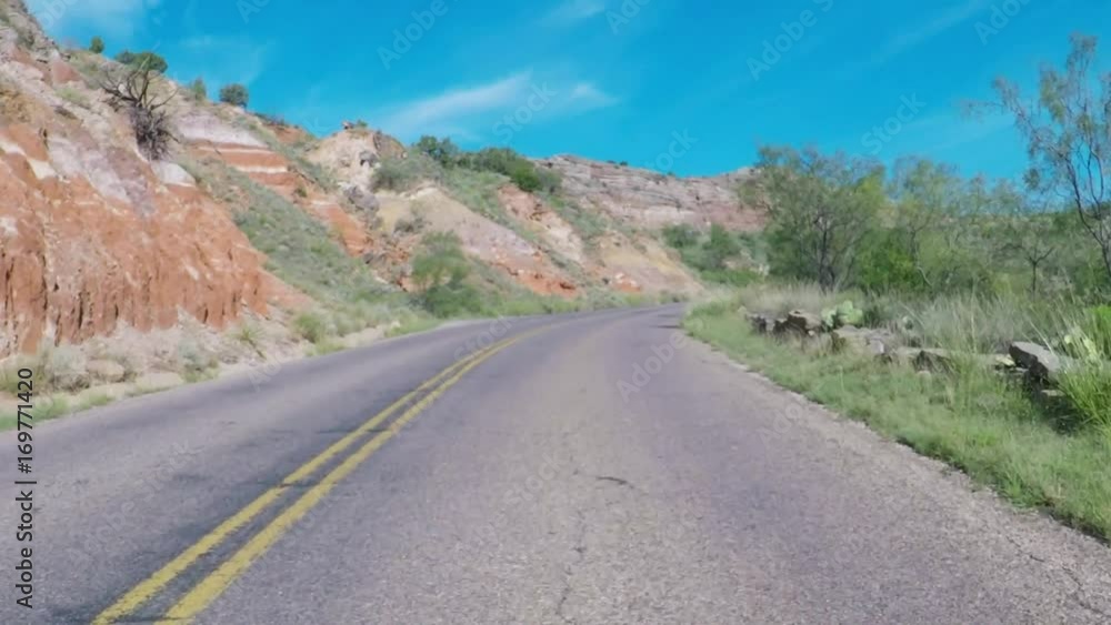 August, 2017. Driving through second largest canyon in North America. POV. point view of canyon landscape in the morning. Scenic side view from car. August, 2017. Driving through second largest canyon in North America. POV. point view of canyon landscape in the morning. Scenic side view from car.