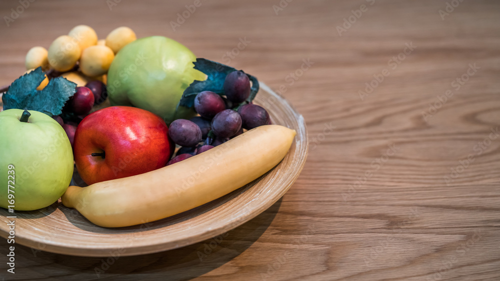 Fruits On Wooden Tray