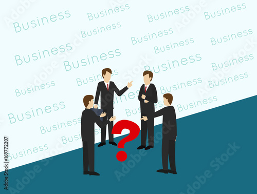 Business men are brain storming