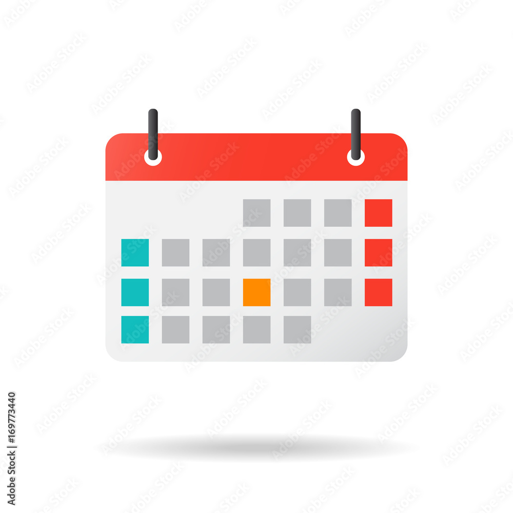 Calendar flat icon vector illustration EPS10 Calendar flat icon vector illustration EPS10