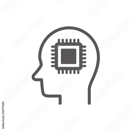 AI (artificial intelligence) icon.
