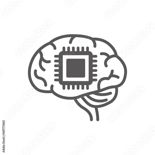 AI (artificial intelligence) icon.