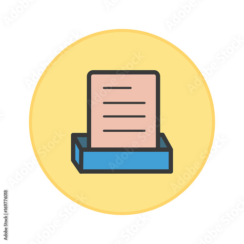Document file icon yellow button