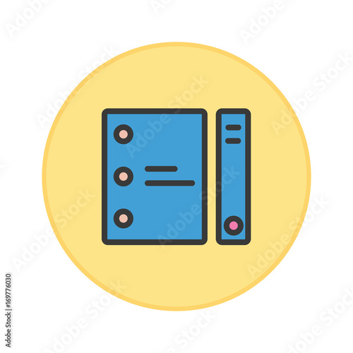Document file icon yellow button