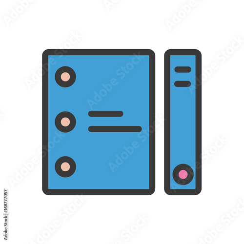 Document file icon cartoon style