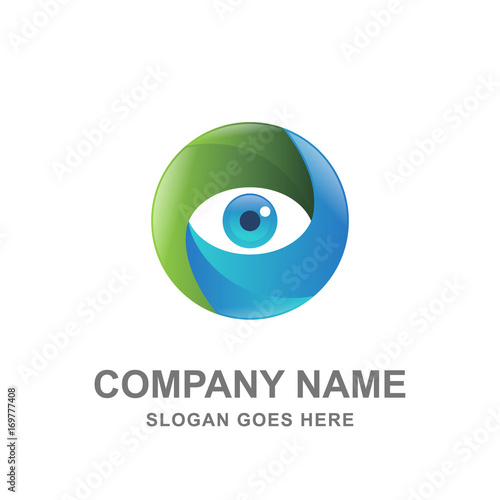 Eye Care Round Eye Healthcare Logo