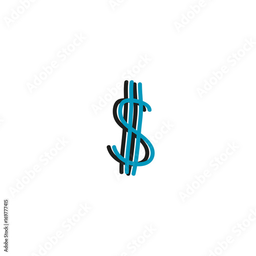 doodle dollar symbol