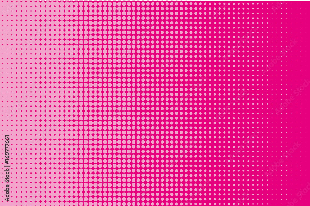 Halftone pattern. Comic background. Pop art style. Vector illustration. Pink color Halftone pattern. Comic background. Pop art style. Vector illustration. Pink color