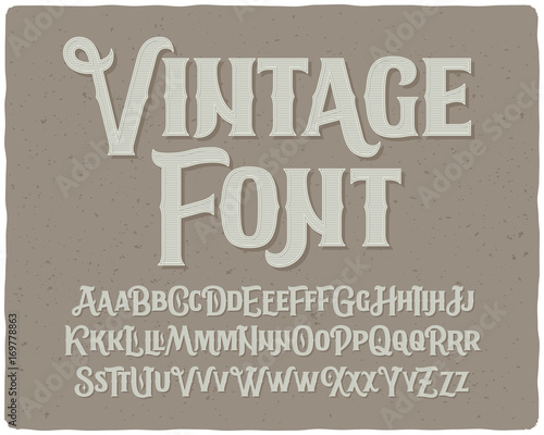 Classic vintage decorative font set