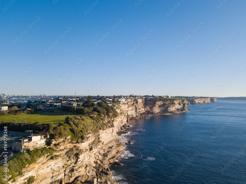 A view along Sydney eastern coastline.