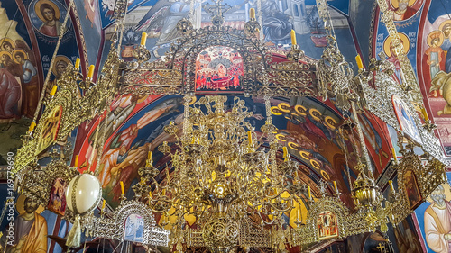 Interior of the 15th-century Serbian Orthodox monastery Tvrdos. Trebinje, Bosnia and Herzegovina  photo