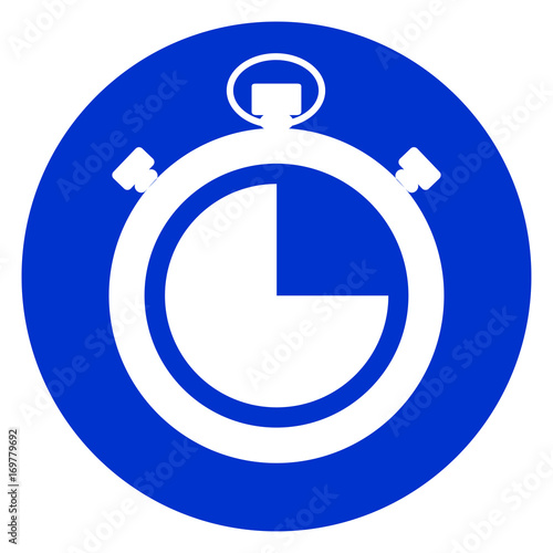 stopwatch blue circle icon