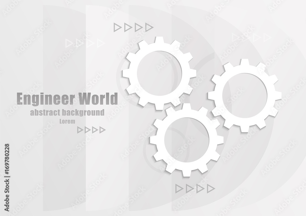 Gear wheels background with text.