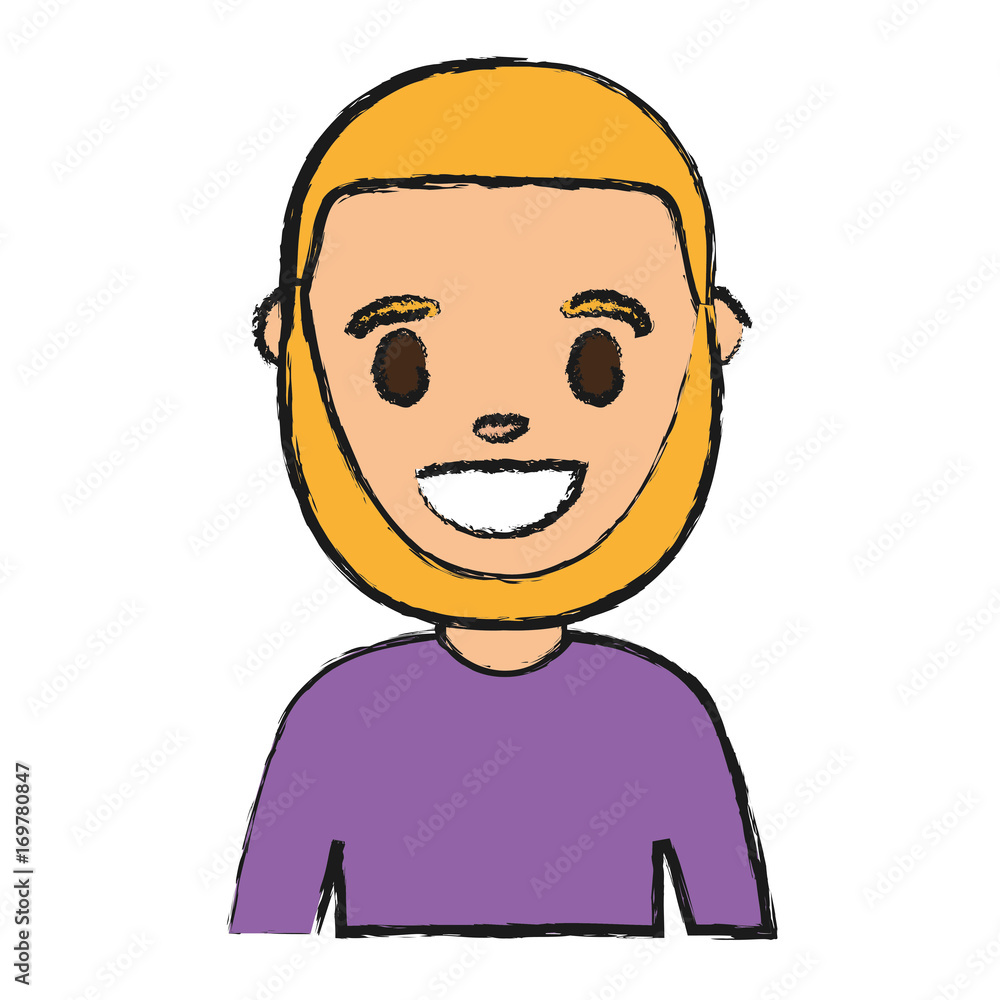 cartoon man smiling icon over white background vector illustration cartoon man smiling icon over white background vector illustration