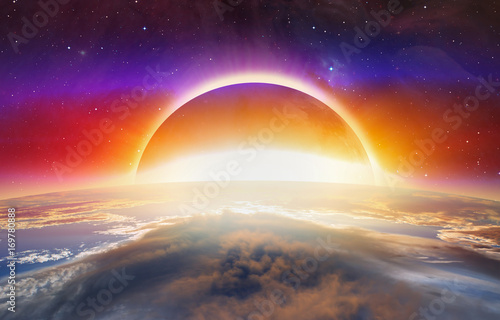 Obraz na płótnie Solar Eclipse "Elementy tego zdjęcia dostarczone przez NASA"