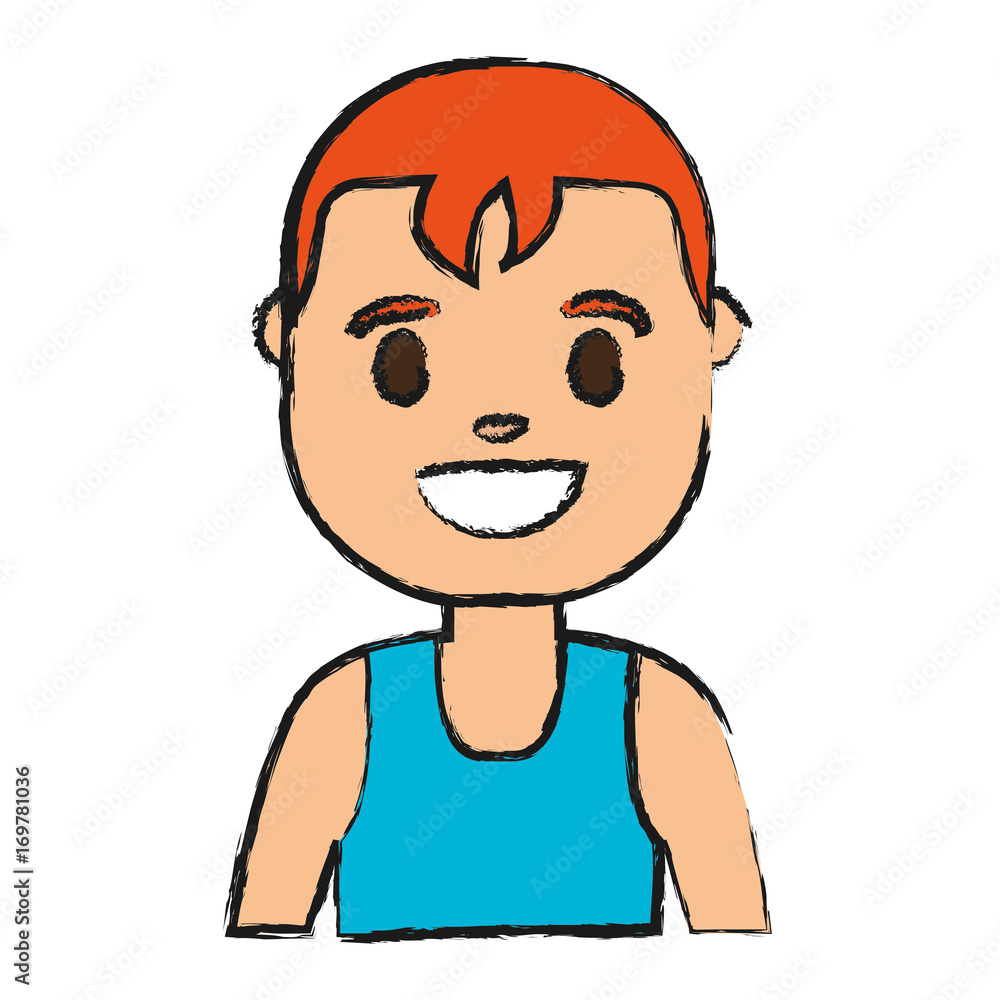 cartoon man smiling icon over white background vector illustration cartoon man smiling icon over white background vector illustration