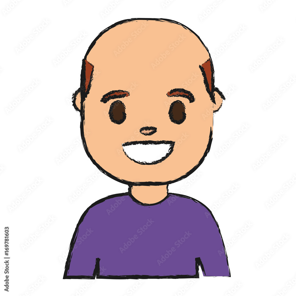 cartoon man smiling icon over white background vector illustration cartoon man smiling icon over white background vector illustration
