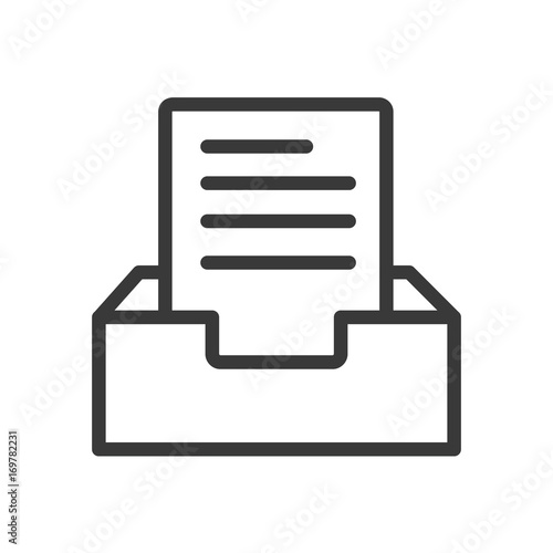 Document file icon line style