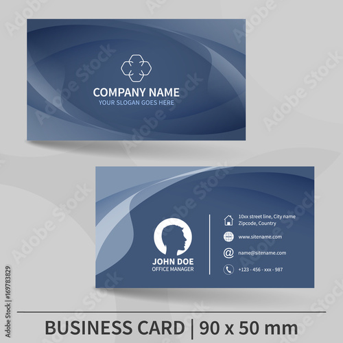 Business card template. Vector illustration.