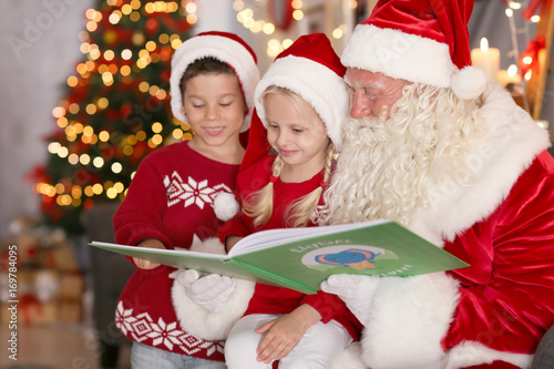 Authentic Santa reading boo...