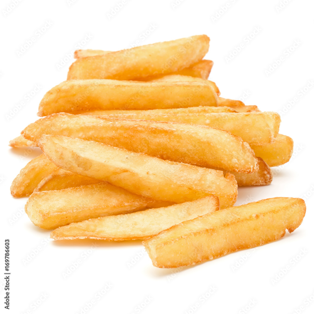 French Fried Potatoes isolated on white background French Fried Potatoes isolated on white background