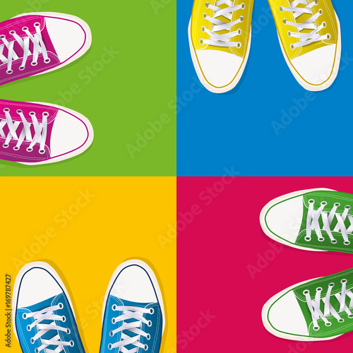 chaussure - jeune - fond - mode - magasin - soldes - basket - publicité