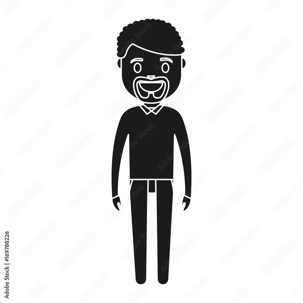 cartoon man standing icon over white background vector illustration cartoon man standing icon over white background vector illustration