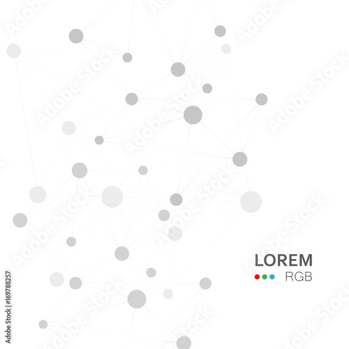 Abstract polygonal vector background with connection structure. Design for technology