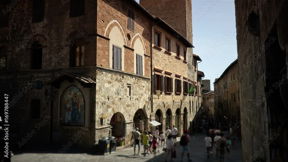 Old street in San Gimignano, Tuscany, Italy. San Gimignano Old street in San Gimignano, Tuscany, Italy. San Gimignano