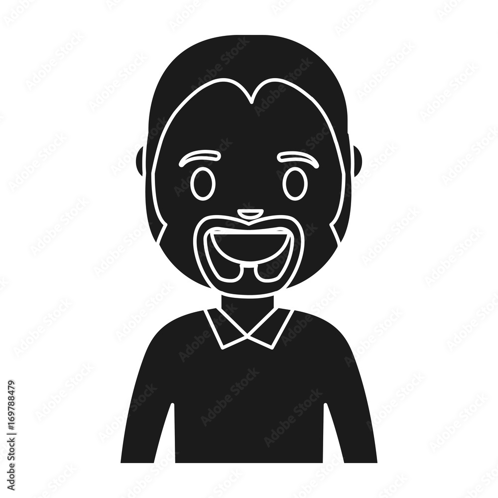 cartoon man smiling icon over white background vector illustration cartoon man smiling icon over white background vector illustration