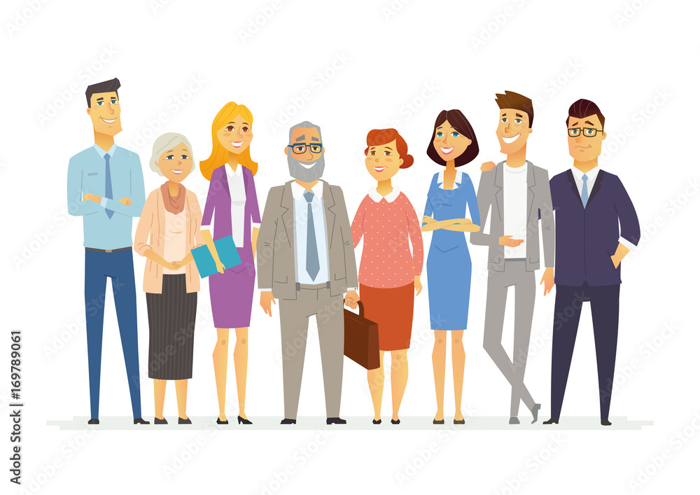 Office Team - modern vector business cartoon characters illustration Office Team - modern vector business cartoon characters illustration