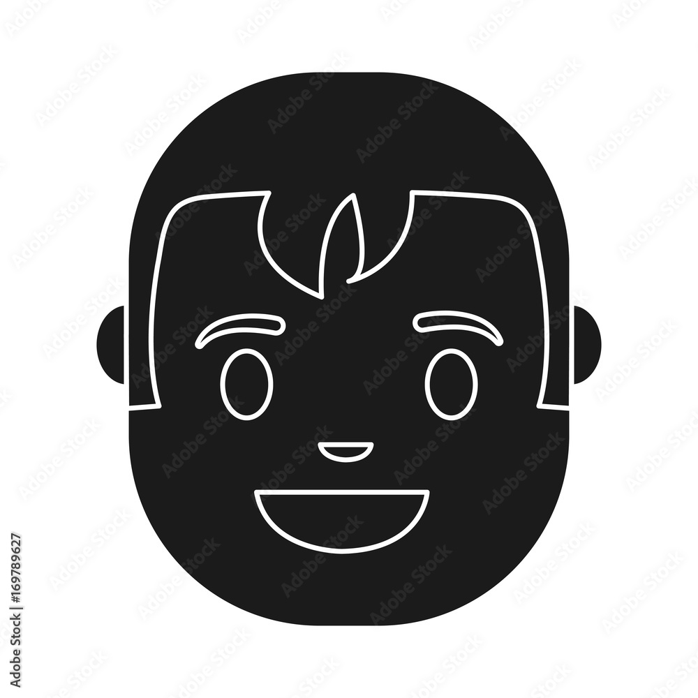 cartoon man face icon over white background vector illustration cartoon man face icon over white background vector illustration